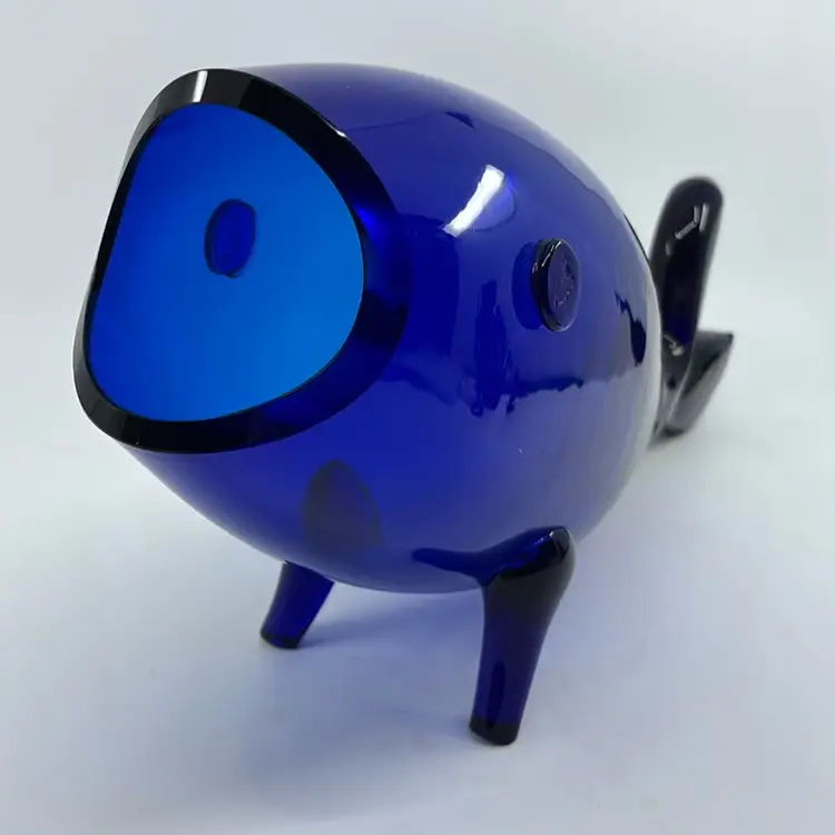 Mid Century Cobalt Large Blenko Fish 17L 5W 8H *Repaired*