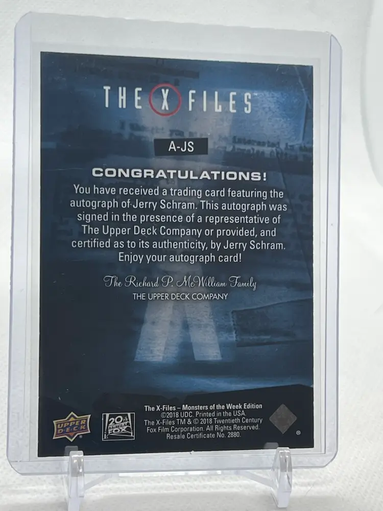 X-Files Jerry Schram On-card Auto