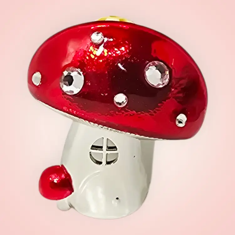 Bath & Body Works Jeweled Red Mushroom House Nightlight Plug Rhinestone