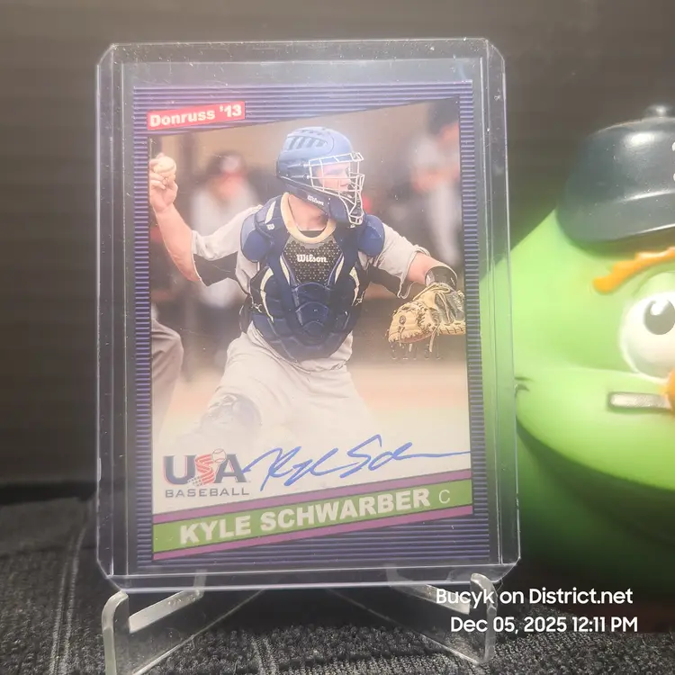 2013 Donruss Team USA Auto - Kyle Schwarber Philadelphia Phillies 32/50