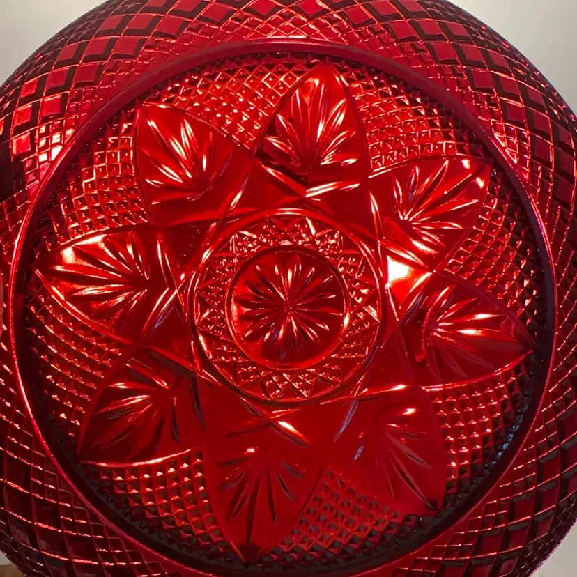 Set of 8 Vintage Cristal d'Arques Antique Ruby Red 8-Inch Plates