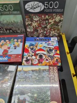 Lot of 14 Christmas Puzzles New Sealed Various Sizes and Designs Lot 1