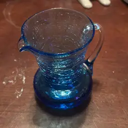 276. Blue crackle glass.