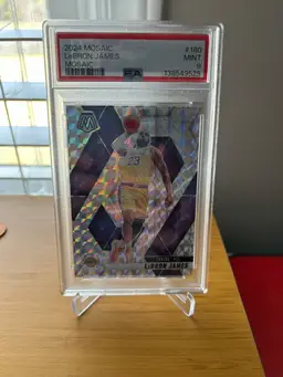 2024 Panini Mosaic Lebron James Mosaic Prizm PSA 9 No. 180