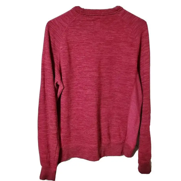 Champion Sweatshirt Womens Burgundy Small Heathered Long Sleeve Cotton Pull Over