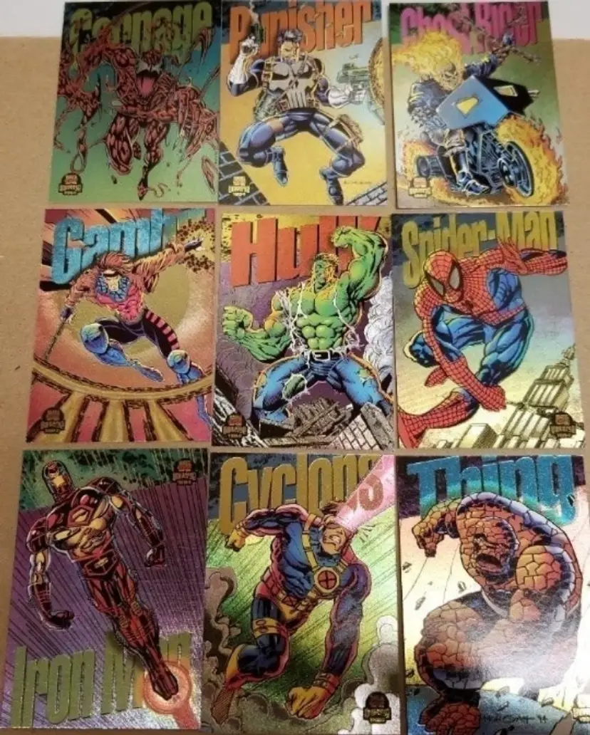 1994 Marvel Universe Series 4 Power Blast Foil Etch Insert Set