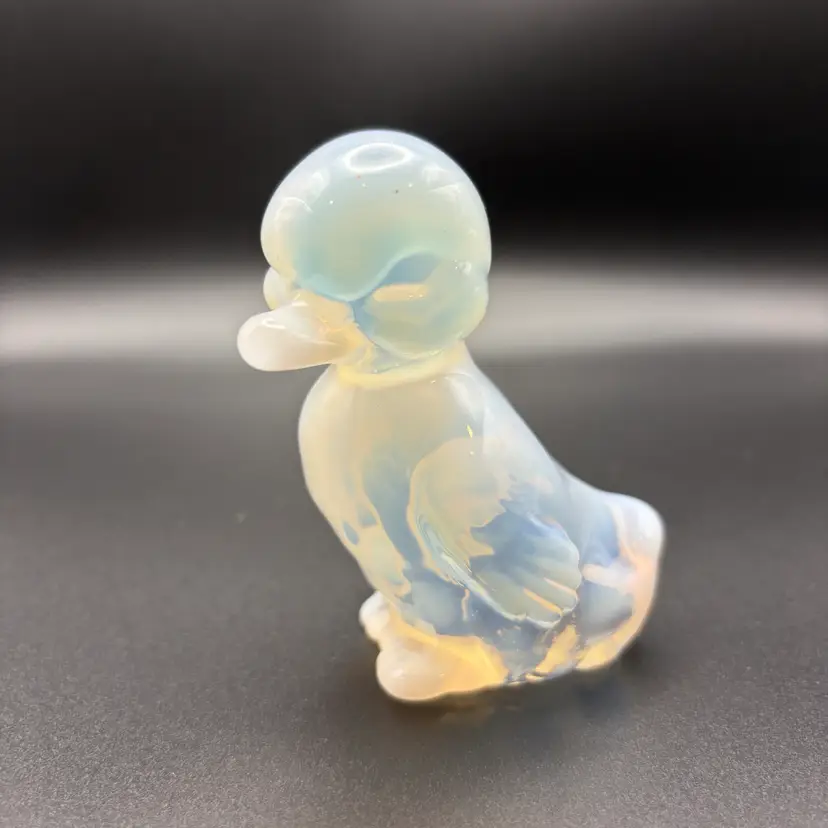 Fenton Glass Opalescent Duck
