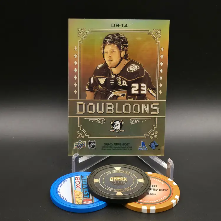 Mason McTavish SP 2024-25 Upper Deck Allure Hockey Doubloons Insert Card #DB-14 - Anaheim Ducks
