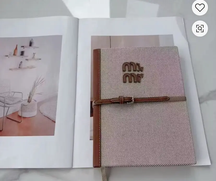 Miu Miu Brown Strapped Notebook