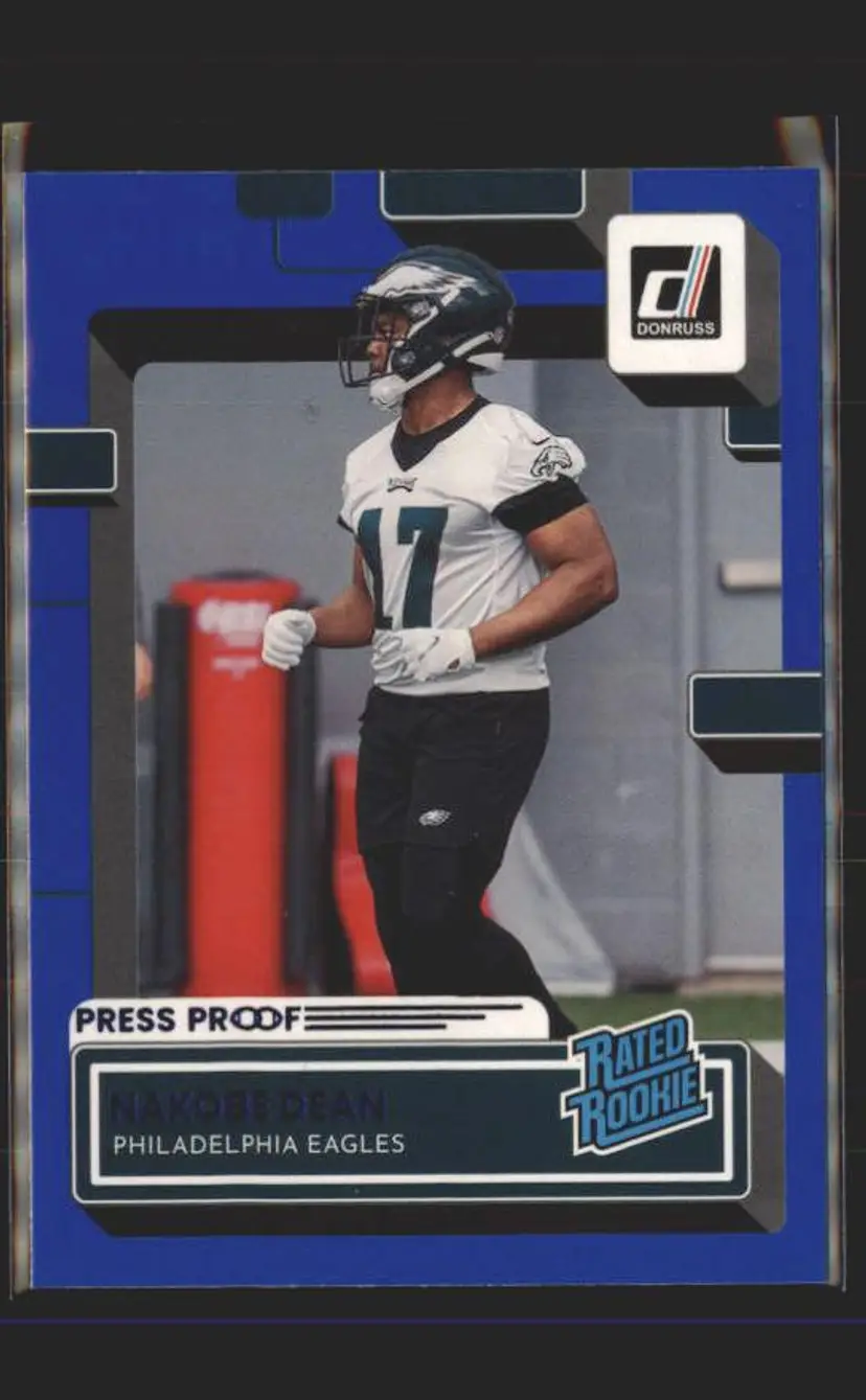 2022 Donruss #387 Nakobe Dean Blue Press Proof - (139) - Philadelphia Eagles