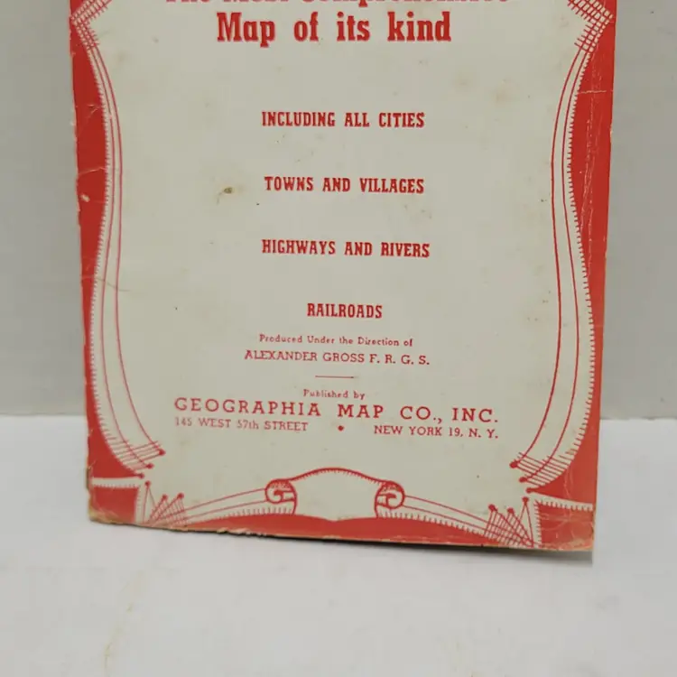 The Standard Map Of Israel Geographia Map Co 1949