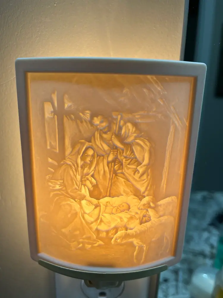 Curved Porcelain Nativity Nightlight