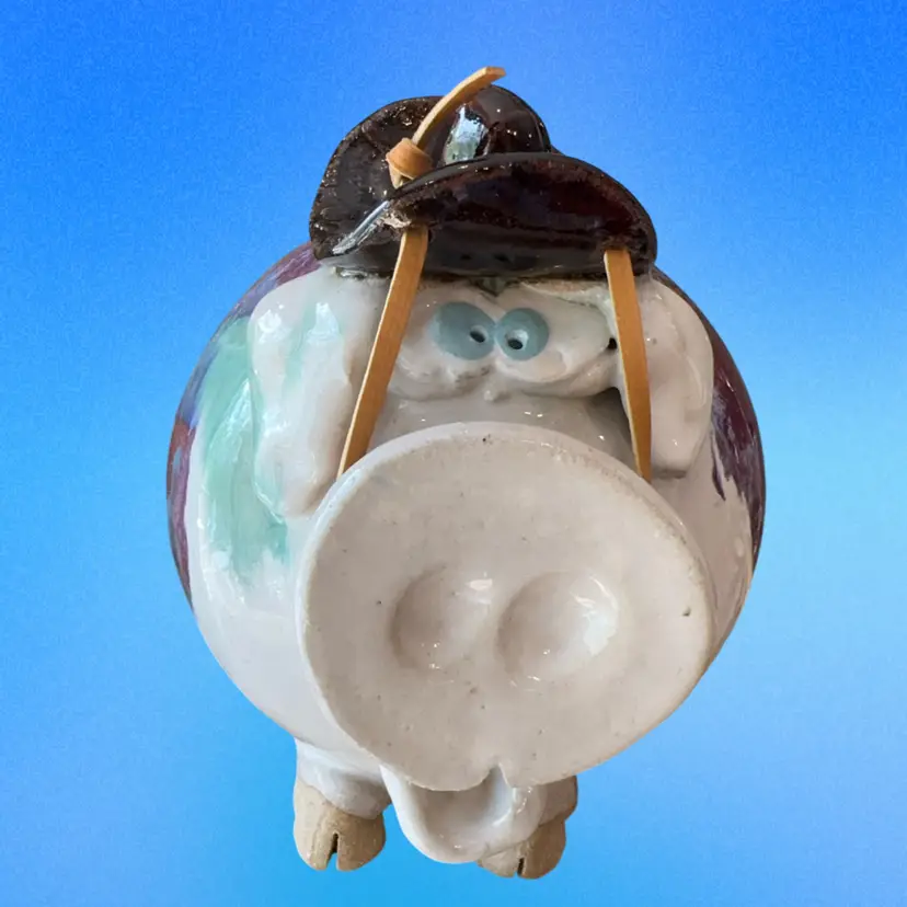 Studio Pottery Piggy Bank