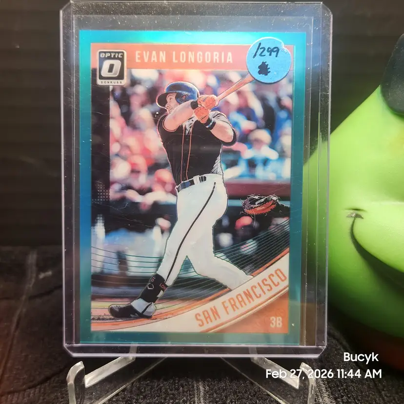 2018 Donruss Optic Teal - Evan Longoria San Francisco Giants43/299