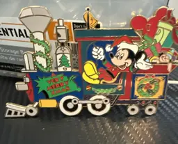 Disney Auctions Mickey Mouse Christmas Day Train Pin LE 100