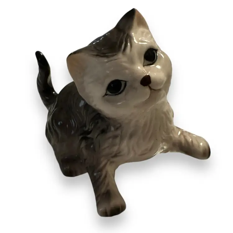 Set Of 3 Vintage Cat Kitten Porcelain Figurines