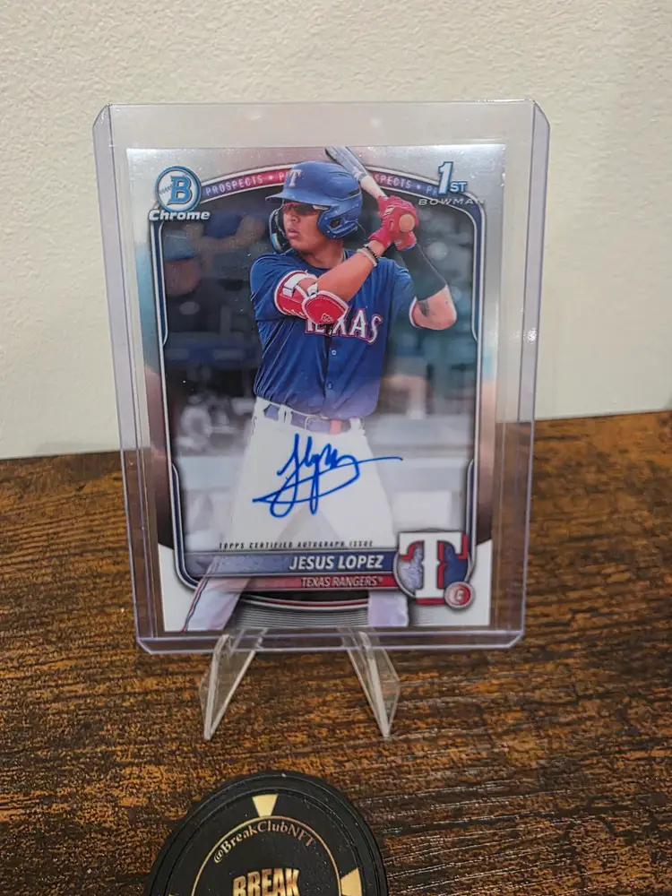 Jesus Lopez 2025 Bowman Chrome 1st Prospect AUTO #CPA-JLO Rangers