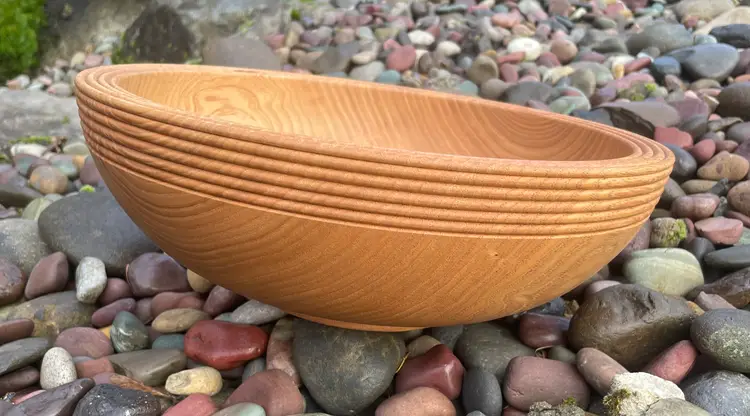 Spanish Chestnut Bowl With Beaded Rim