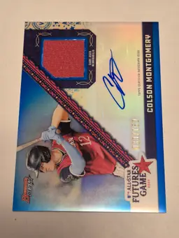 Colson Montgomery 2024 Bowman's Best All Star Auto-Relic Blue Refractor /150 #FGRA-CM White Sox