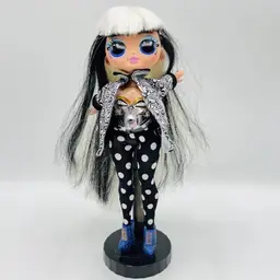 LOL Surprise Omg Lights Groovy Baby Fashion Doll 9.5" Black White MGA *READ