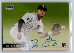Nick Madrigal 2021 Topps Stadium Chrome AUTO Rookie Refractor White Sox SCCBA-NM