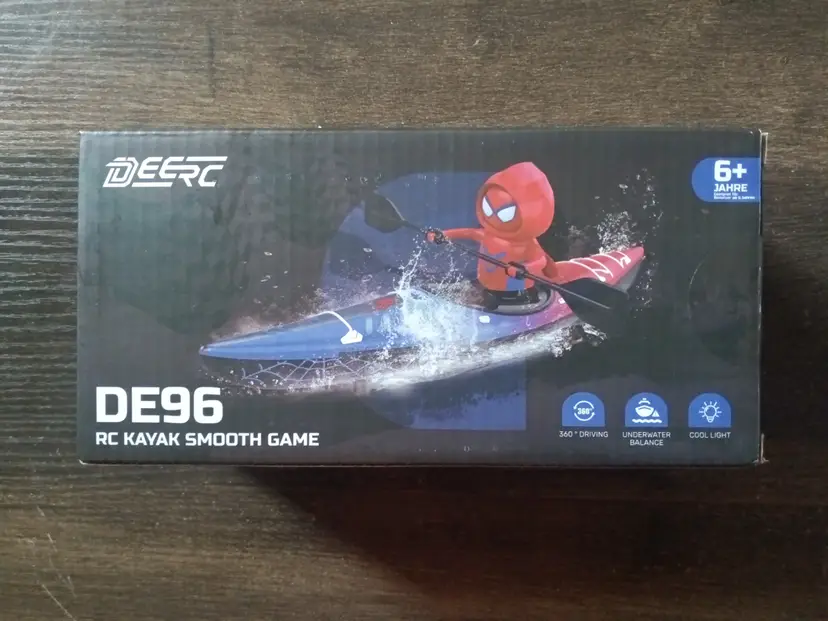 DEERC DE96 RC Kayak Boat Toy Remote Control W/ Cool Lights for Kids 6+