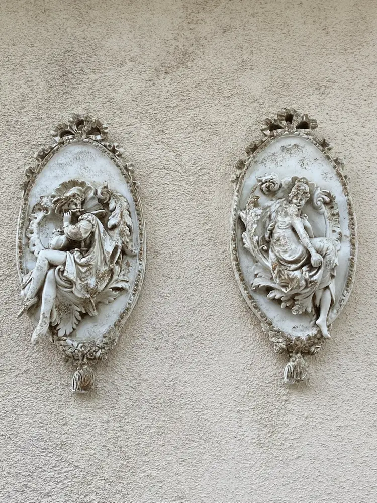 Wall Sculpture Decor Juliet Romeo Renaissance Set Resin Plaster 3D