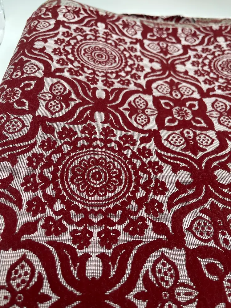 Vintage Floral Cut Out Velvet Upholstery Fabric (NN10)