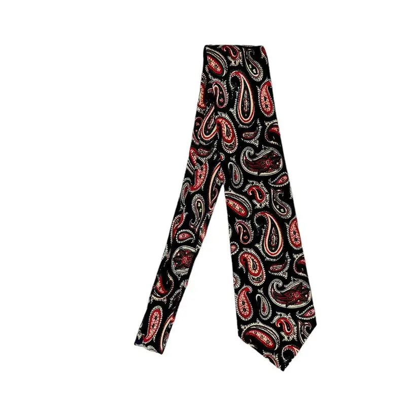 Vintage Polo by Ralph Lauren Hand Made 100% Silk Tie USA 57” Paisley