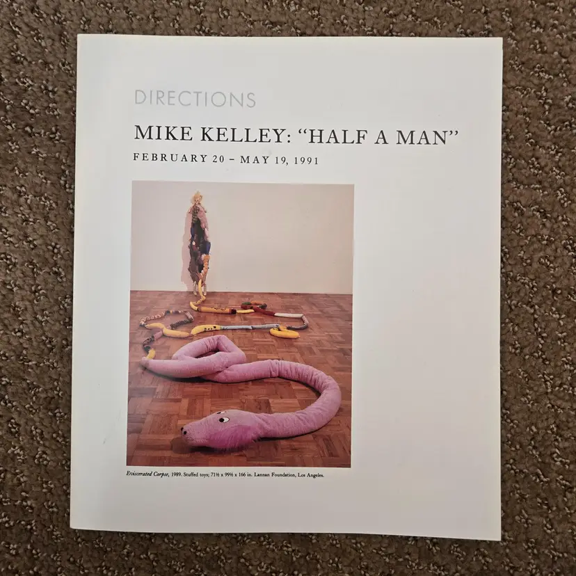 Art Gallery Mike Kelley: Half A Man Directions Hirshhorn Museum & Sculpture Vintage