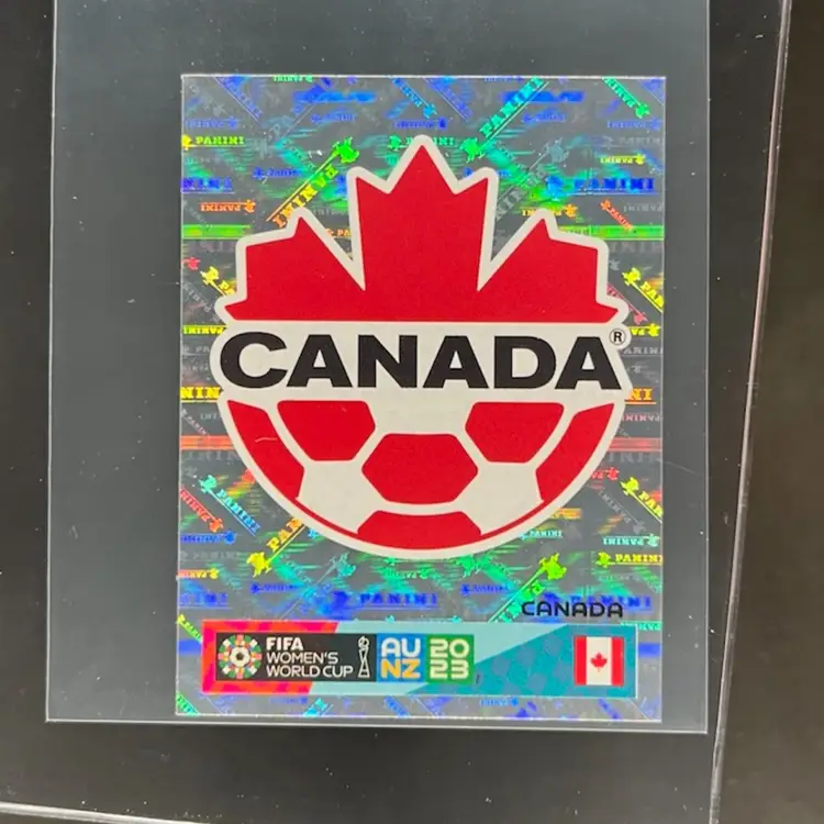 Canada Crest 2023 Panini Women’s World Cup Sticker Canada Soccer Card