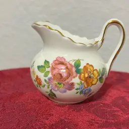 Small Bone China Floral Creamer