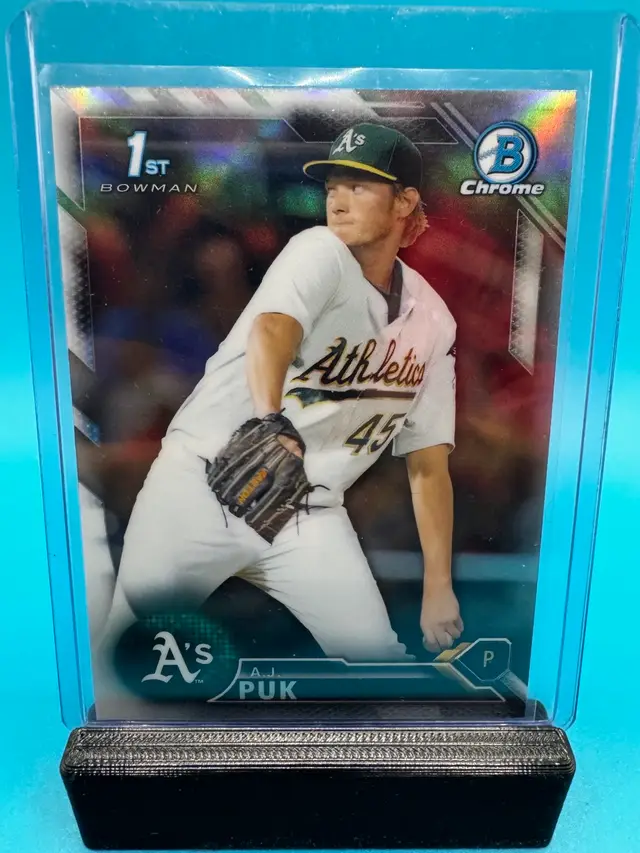A.J. Puk 1st Bowman Chrome Refractor Miami Marlins