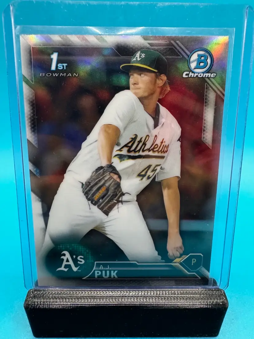 A.J. Puk 1st Bowman Chrome Refractor Miami Marlins