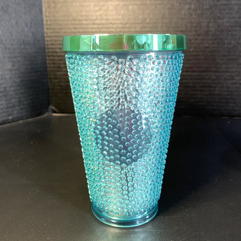 Starbucks 16oz. Green Studded Hobnail Tumbler 2014 AS IS