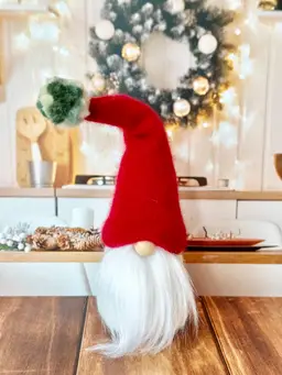 Christmas Decorative Gnome Made Out of Recycled Sweaters