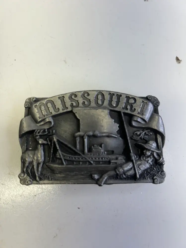 Vintage Siskiyou  Pewter Missouri Belt Buckle Ship
