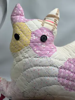 Vintage Antique Spring Quilt CAT KITTEN Country Primitive Farmhouse Decor Spring