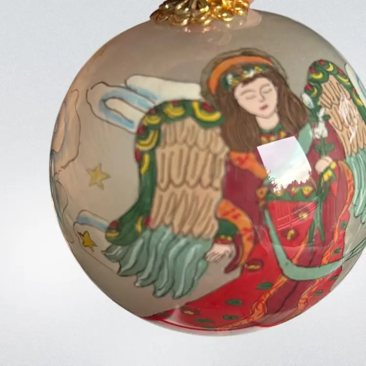Lilian Vernon Glass Ornament With Angel