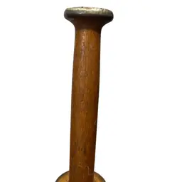 #02 - Vintage Wood And Metal Spool @ 10” Tall