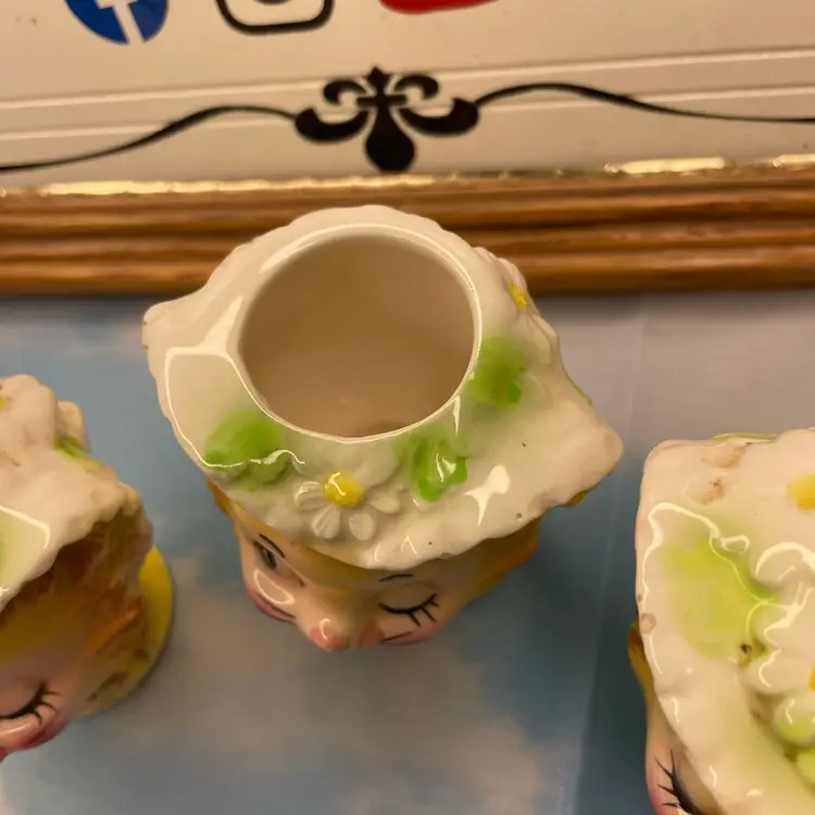 1950’s Enesco Miss Priss Toothpick Holder & S&P Shakers