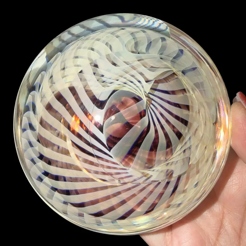 Glass Sculptor Matthew Angell Amazing Swirl Glass Paperweight
