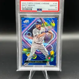 2023 Topps Chrome Cosmic Matt Mervis Blue Moon /99 PSA 10 RC