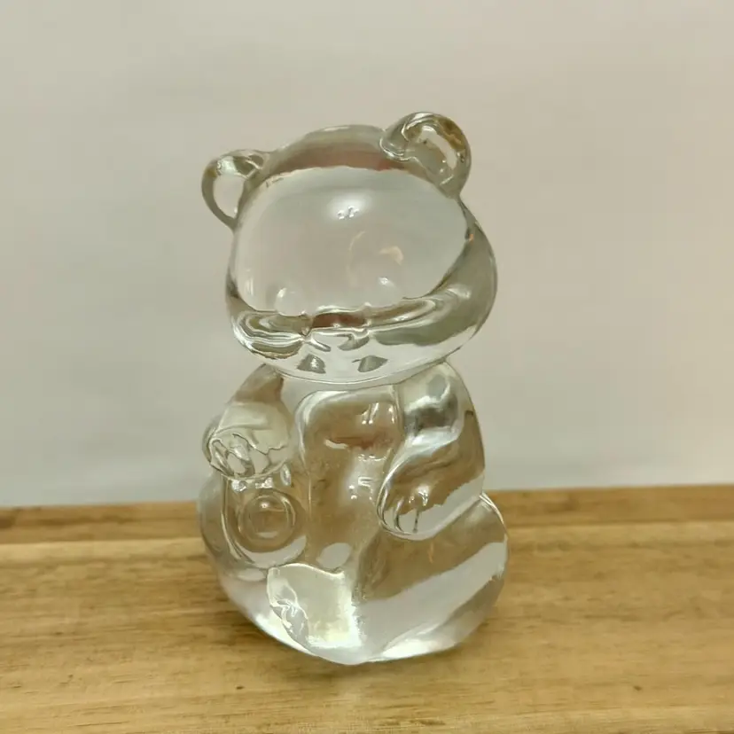 Fenton Clear Glass Bear