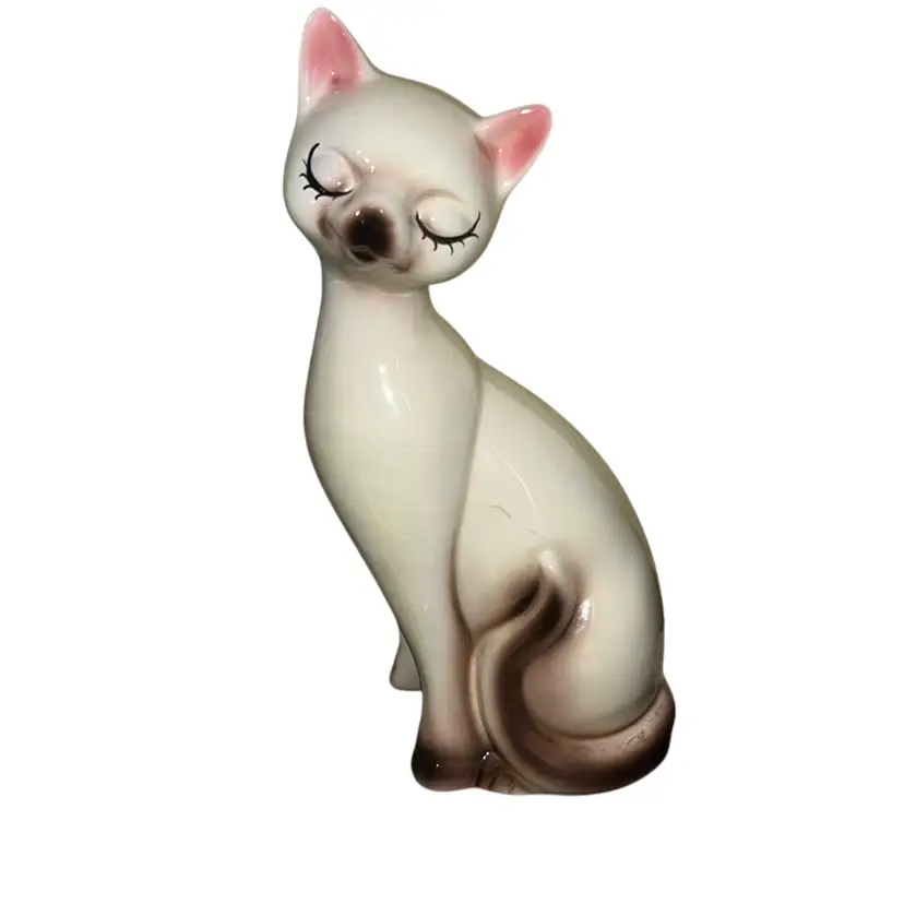 9” Ceramic Siamese MCM Kitty Cat
