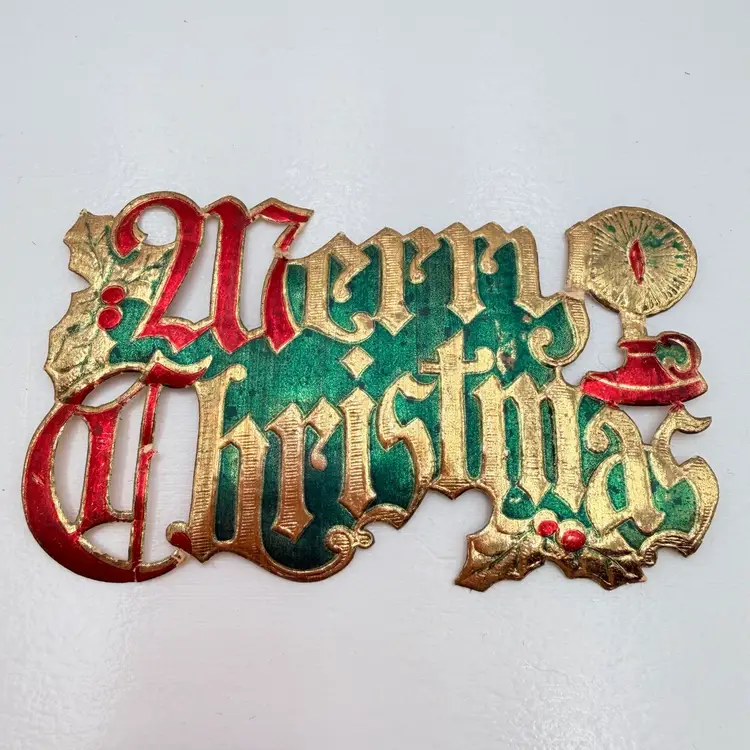 Lot Of 3 Vintage Christmas Sticker Sheets And A Merry Christmas Sticker