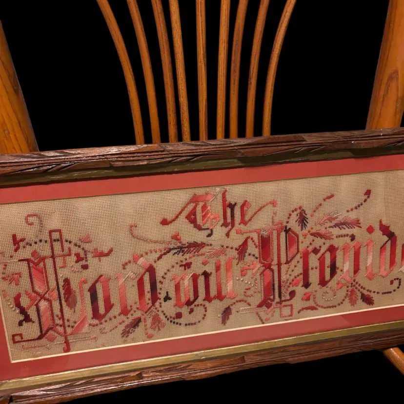Victorian Needlepoint In Adirondack Frame