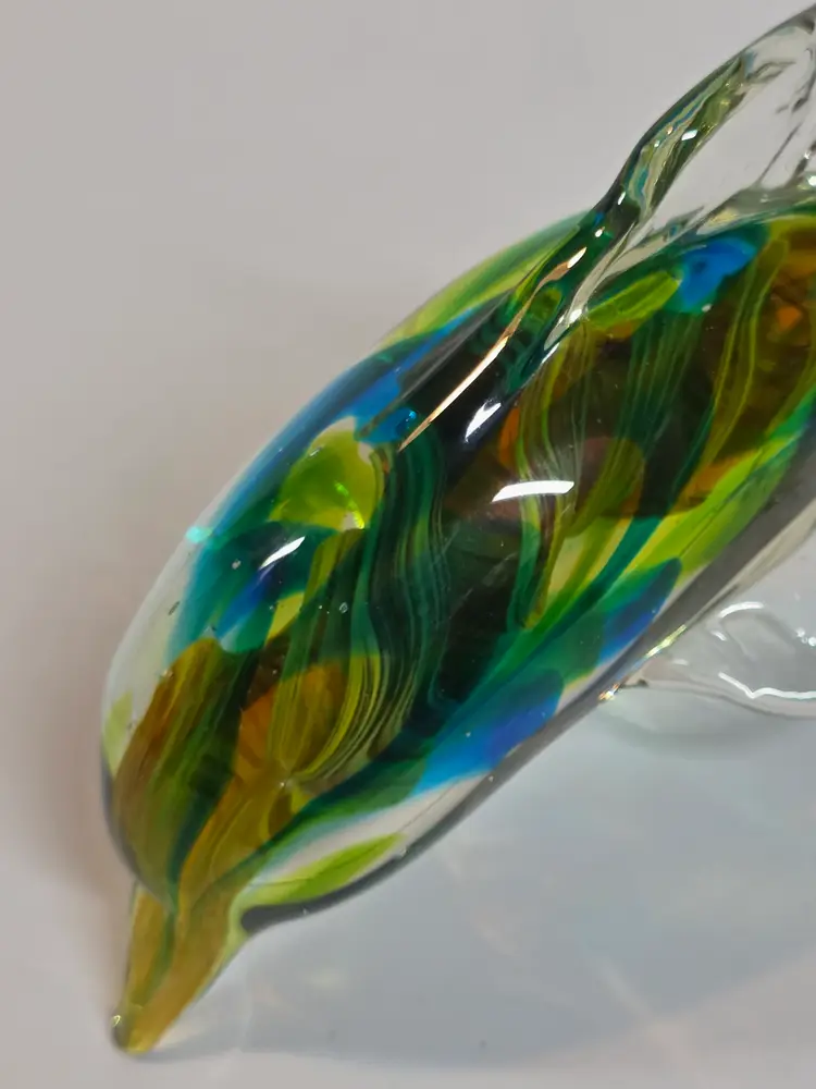 ART glass rainbow dolphin