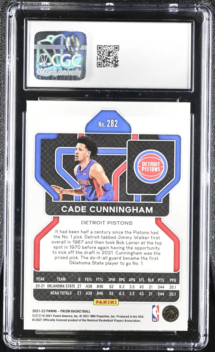 2021 Panini Prizm #282 CADE CUNNINGHAM Rookie RC Gem Mint CGC 10