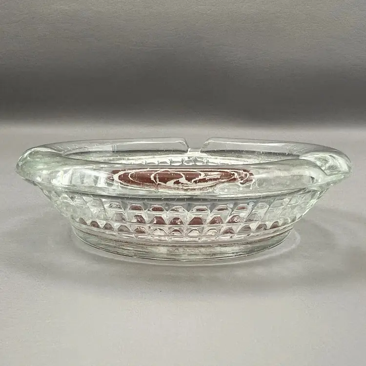 Vintage Former MGM Grand Hotel Casino Las Vegas Deluxe Clear Glass Ashtray 4.25"